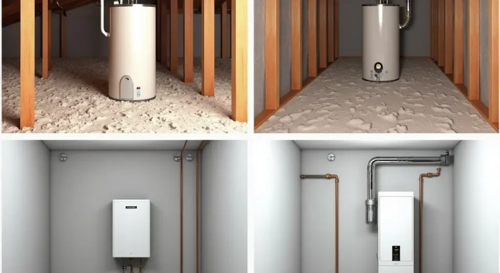 Water Heater Placement: Attics, Crawl Spaces, Tankless Units, and Floors Explained